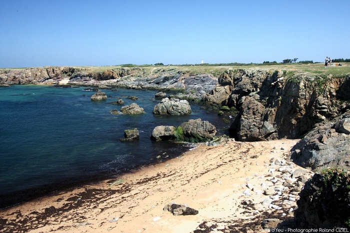 Côte rocheuse de l'île d'Yeu proche du camping